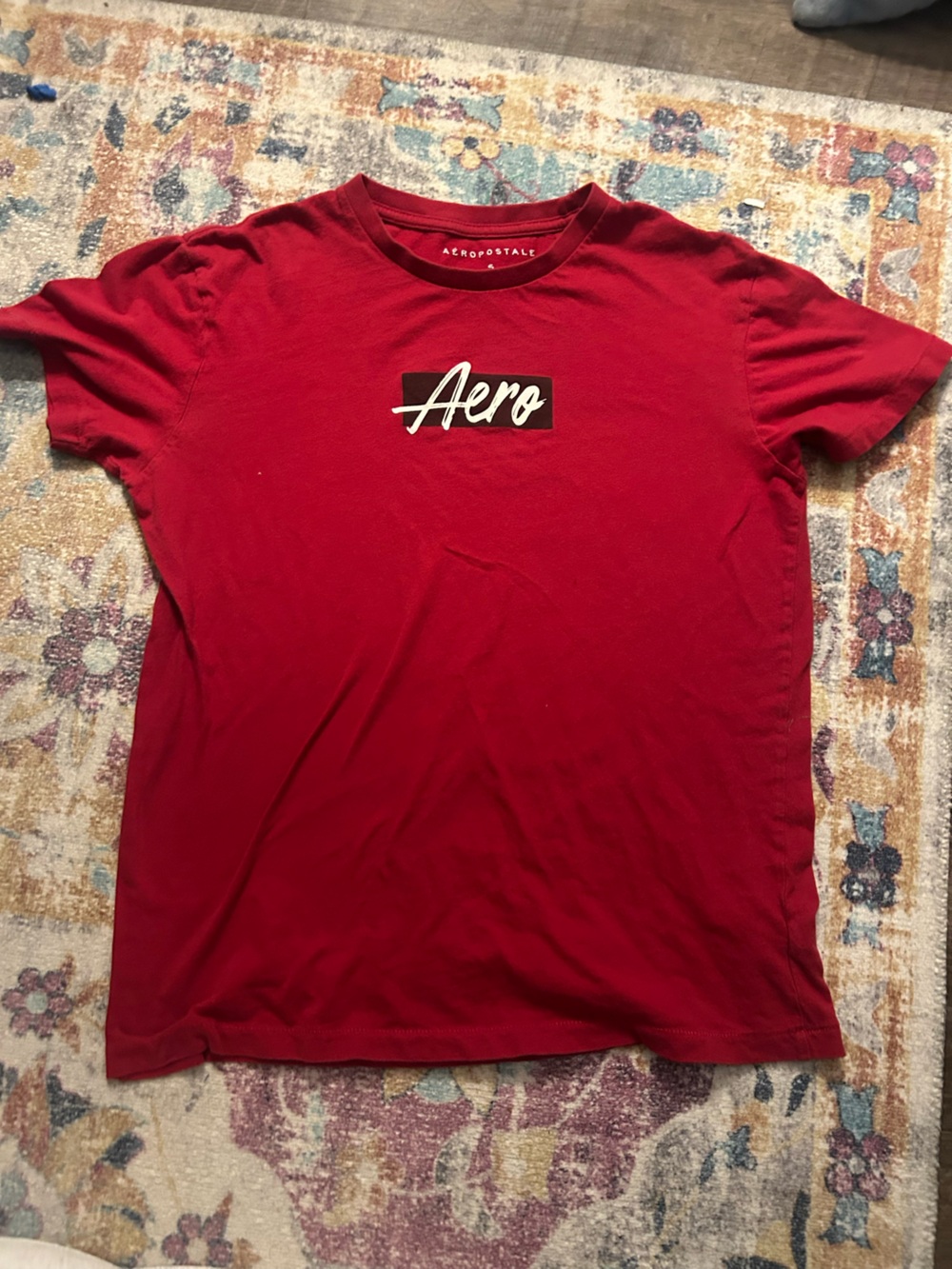 Aeropostale Men's Red 'Aero' Logo Short-Sleeve Tee